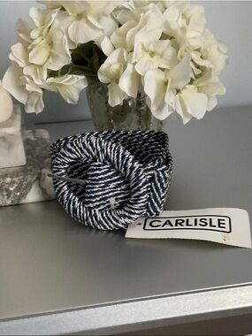 Carlisle Navy and White Woven Belt, size medium